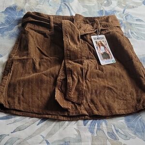 Rewash Brown Mini Skirt